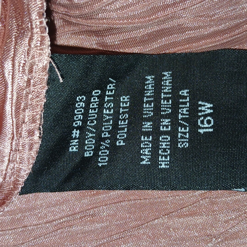 Le Bos Shiny Metallic Tank Top Size 16W - Picture 5 of 5
